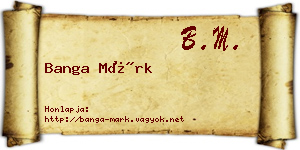 Banga Márk névjegykártya