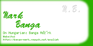 mark banga business card